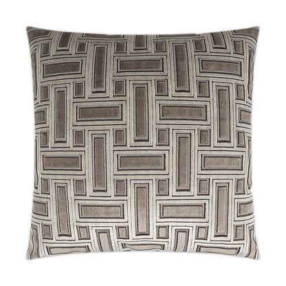 D.V. KAP HOME   24" x 24" Brix Pillow - Truffle Transitional, Geometric    - 3433-T-2424