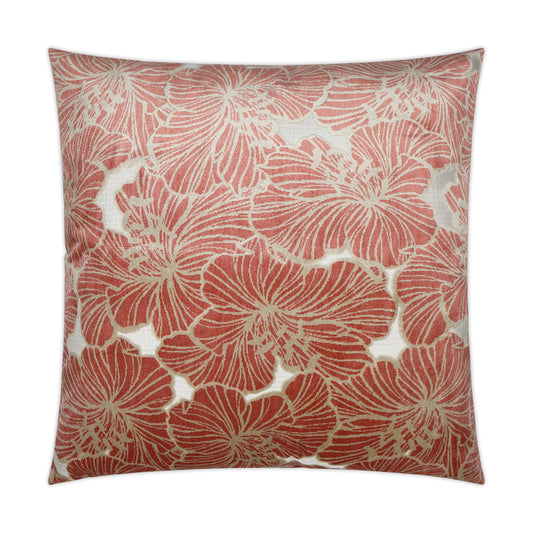 D.V. KAP HOME   24" x 24" Irinia Pillow - Punch Floral    - 3434-P-2424