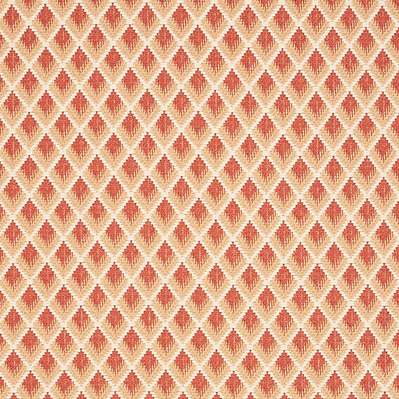 SCHUMACHER  ESSENTIALS: SMALL-SCALE UPHOLSTERY HAMMERICK DIAMOND PATTERN WOVENS PATTERN WOVENS CLAY   - 3434001