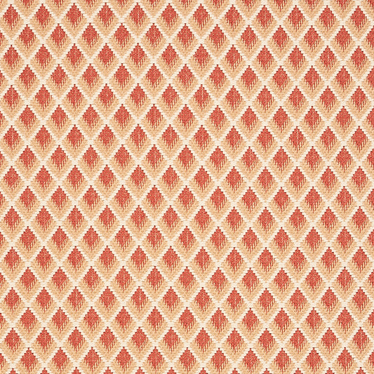 SCHUMACHER  ESSENTIALS: SMALL-SCALE UPHOLSTERY HAMMERICK DIAMOND PATTERN WOVENS PATTERN WOVENS CLAY   - 3434001