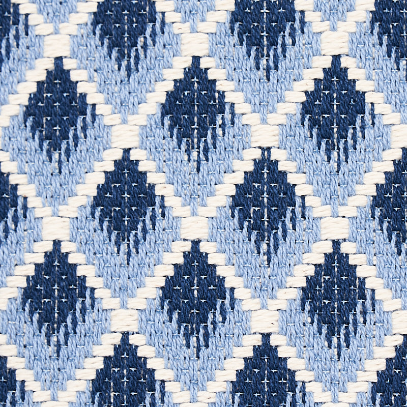 SCHUMACHER  ESSENTIALS: SMALL-SCALE UPHOLSTERY HAMMERICK DIAMOND PATTERN WOVENS PATTERN WOVENS BLUE   - 3434005