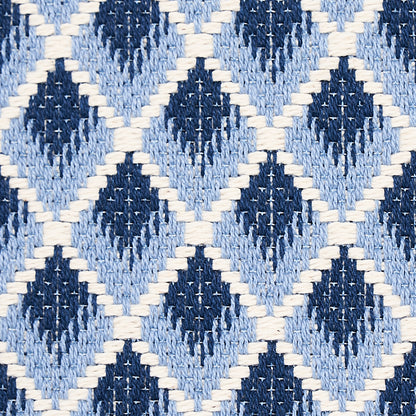 SCHUMACHER  ESSENTIALS: SMALL-SCALE UPHOLSTERY HAMMERICK DIAMOND PATTERN WOVENS PATTERN WOVENS BLUE   - 3434005