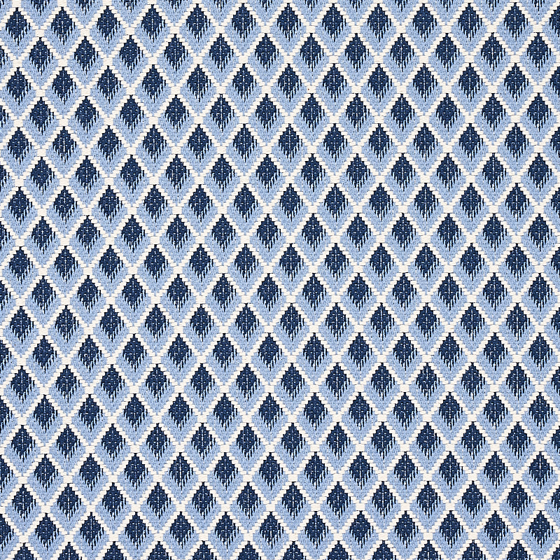 SCHUMACHER  ESSENTIALS: SMALL-SCALE UPHOLSTERY HAMMERICK DIAMOND PATTERN WOVENS PATTERN WOVENS BLUE   - 3434005