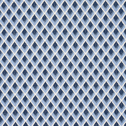 SCHUMACHER  ESSENTIALS: SMALL-SCALE UPHOLSTERY HAMMERICK DIAMOND PATTERN WOVENS PATTERN WOVENS BLUE   - 3434005