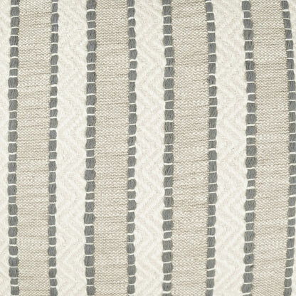 D.V. KAP HOME   24" x 24" Inca Trail Pillow - Fog Global, Stripes    - 3437-F-2424
