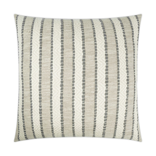 D.V. KAP HOME   24" x 24" Inca Trail Pillow - Fog Global, Stripes    - 3437-F-2424