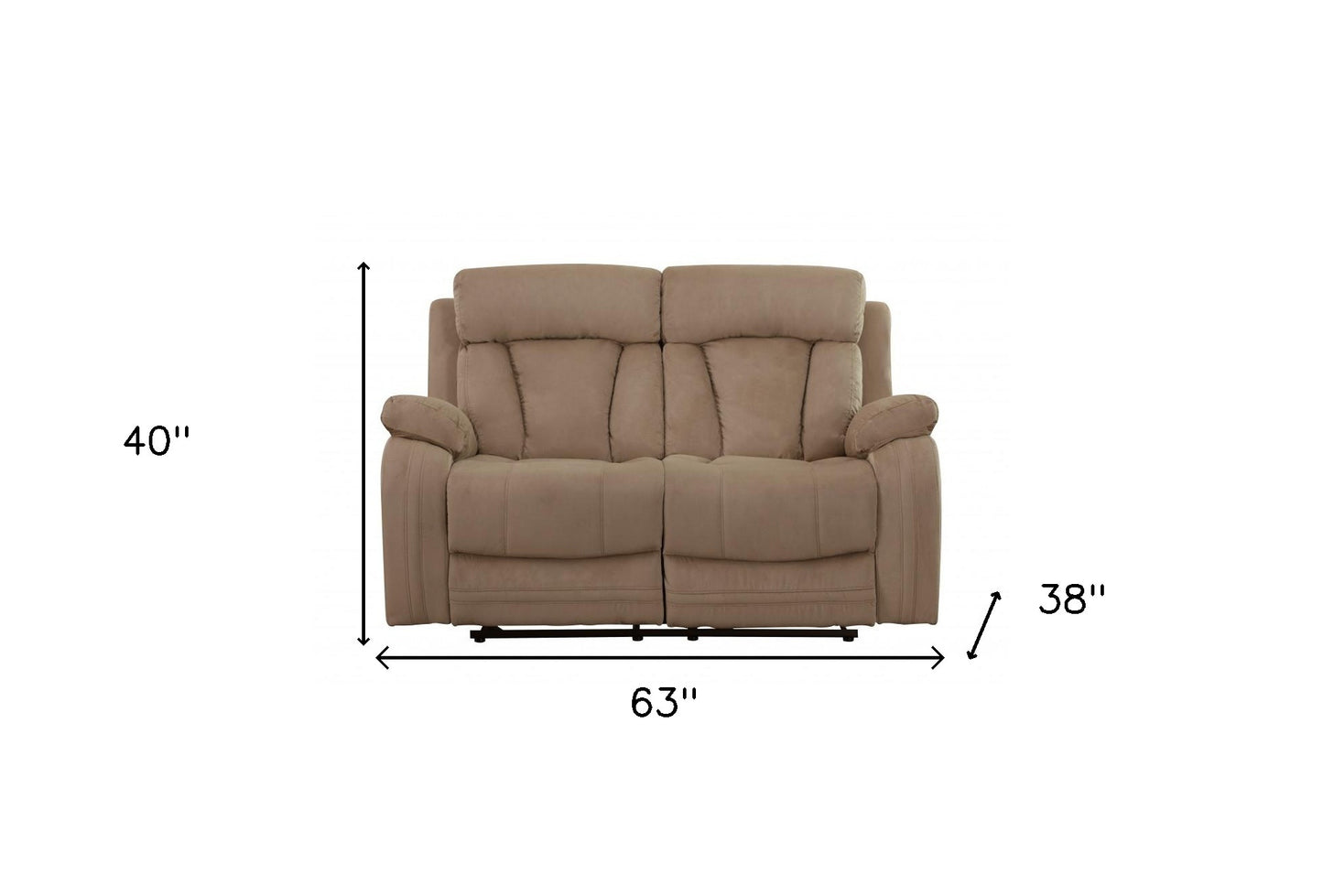 Three Piece Indoor Beige Microsuede Six Person Seating Set