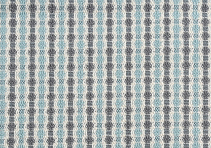 18" X 18" Blue and White Polyester Striped Zippered Pillow