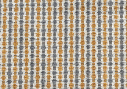 18" X 18" Blue and White Polyester Striped Zippered Pillow