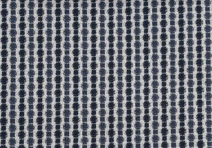 18" X 18" Blue and White Polyester Striped Zippered Pillow