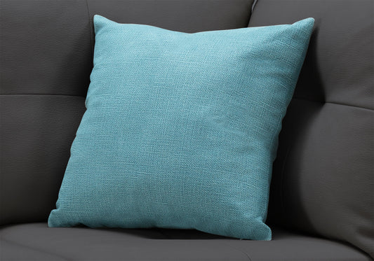 18" X 18" Light Green Polyester Interlocking Zippered Pillow