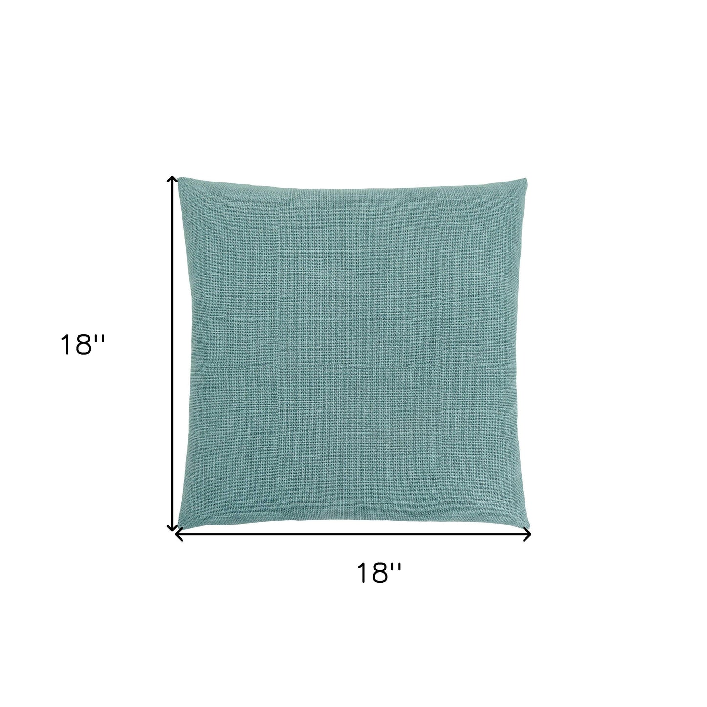 18" X 18" Light Green Polyester Interlocking Zippered Pillow