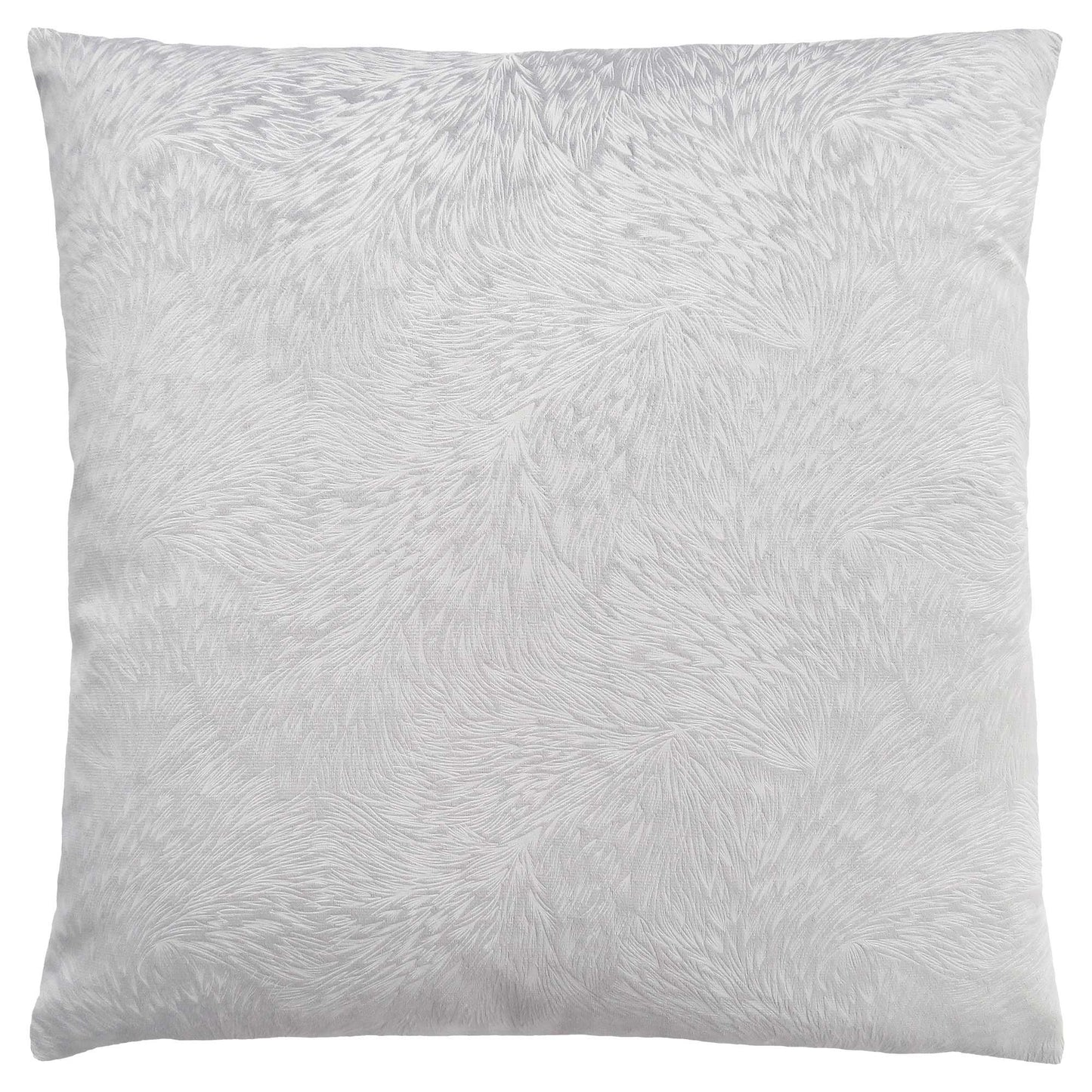 18" X 18" Taupe Velvet Polyester Feather Zippered Pillow