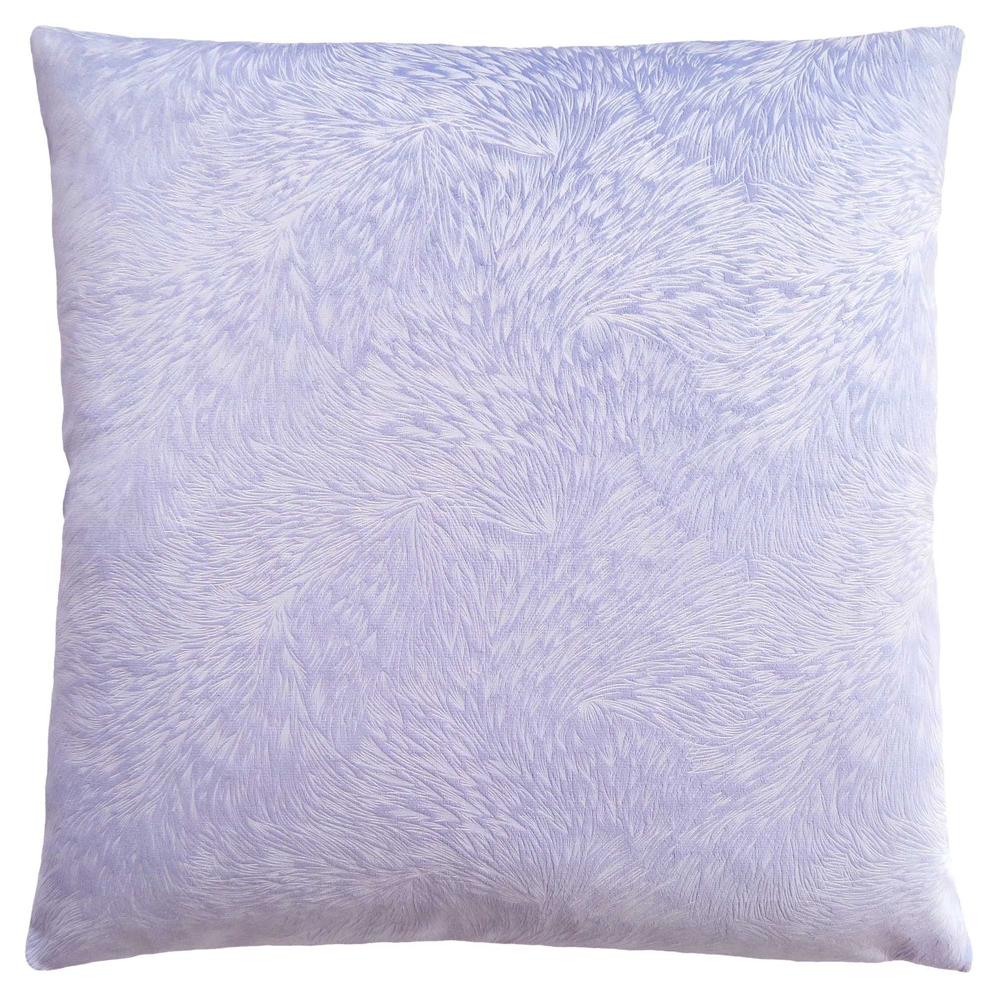 18" X 18" Light Gray Velvet Polyester Feather Zippered Pillow