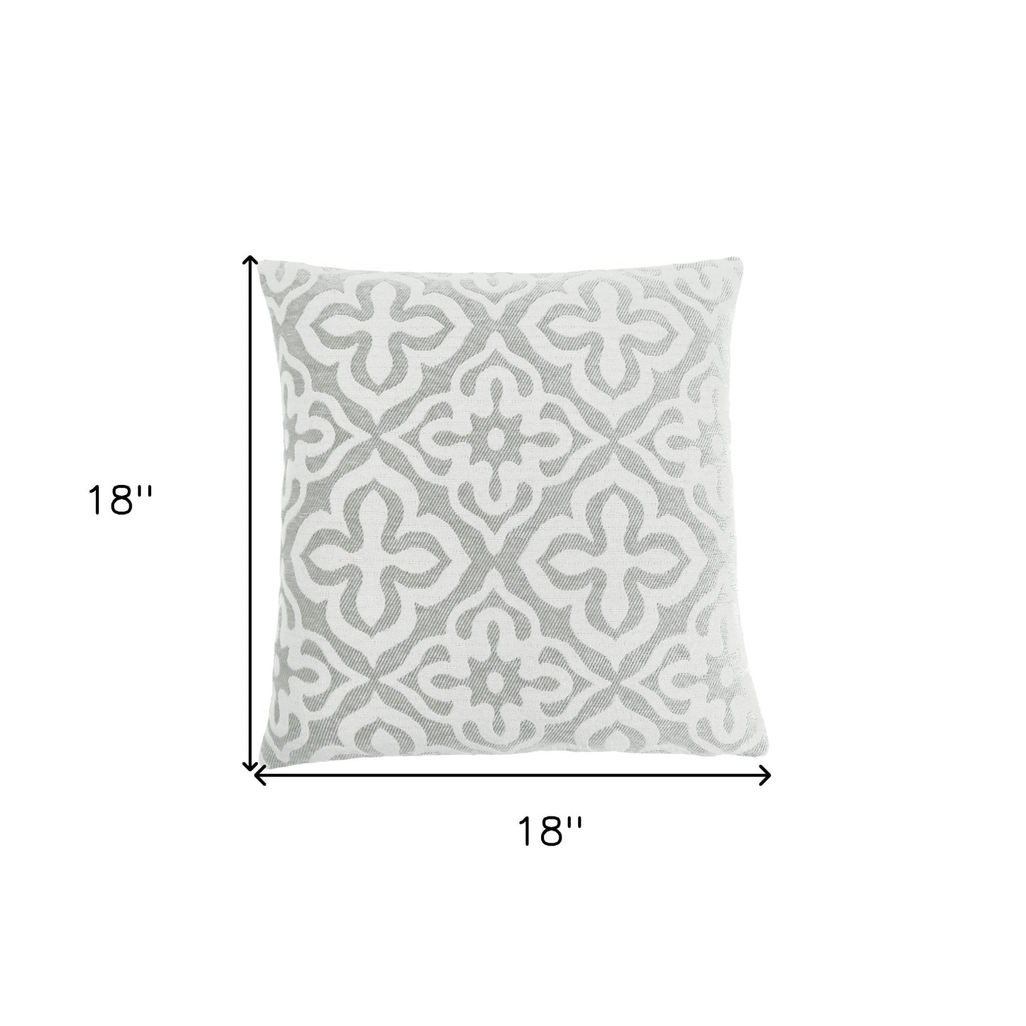 Set Of Two 18" X 18" Taupe Polyester Geometric Zippered Pillow