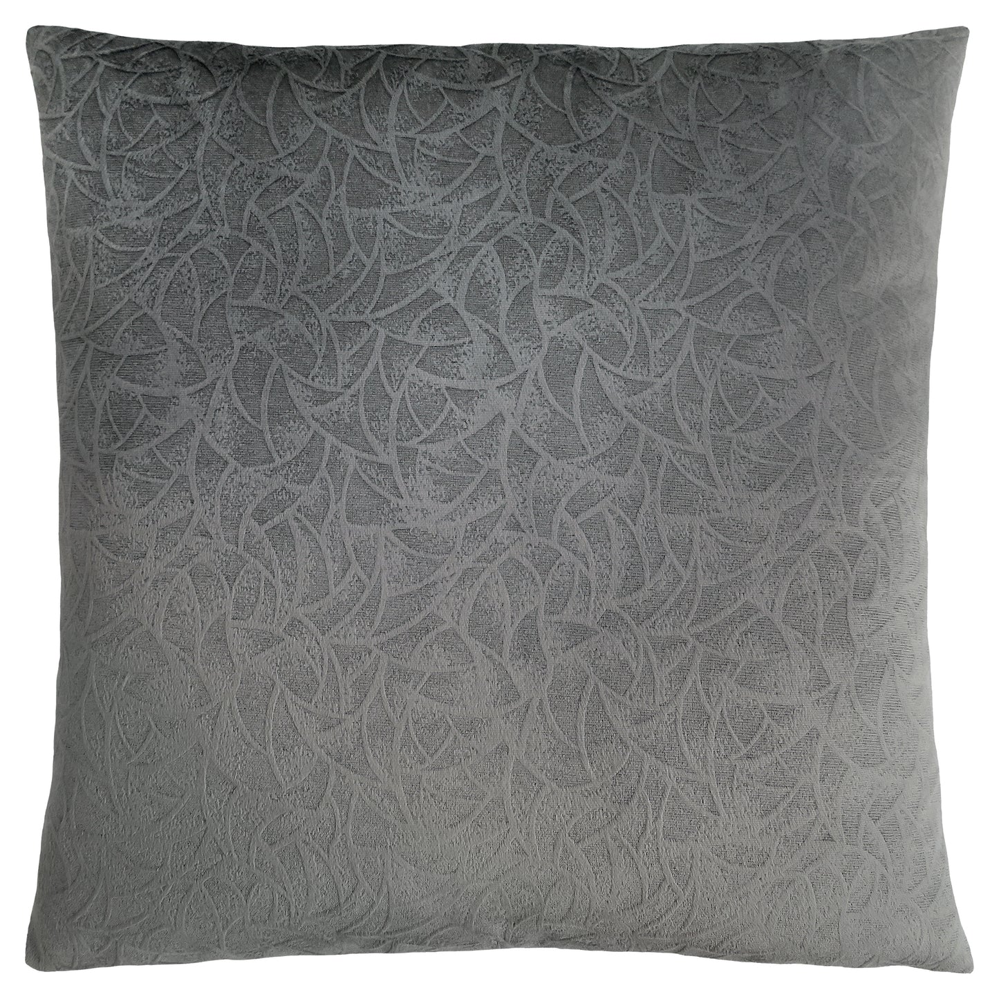 Set Of Two 18" X 18" Taupe Velvet Polyester Floral Zippered Pillow