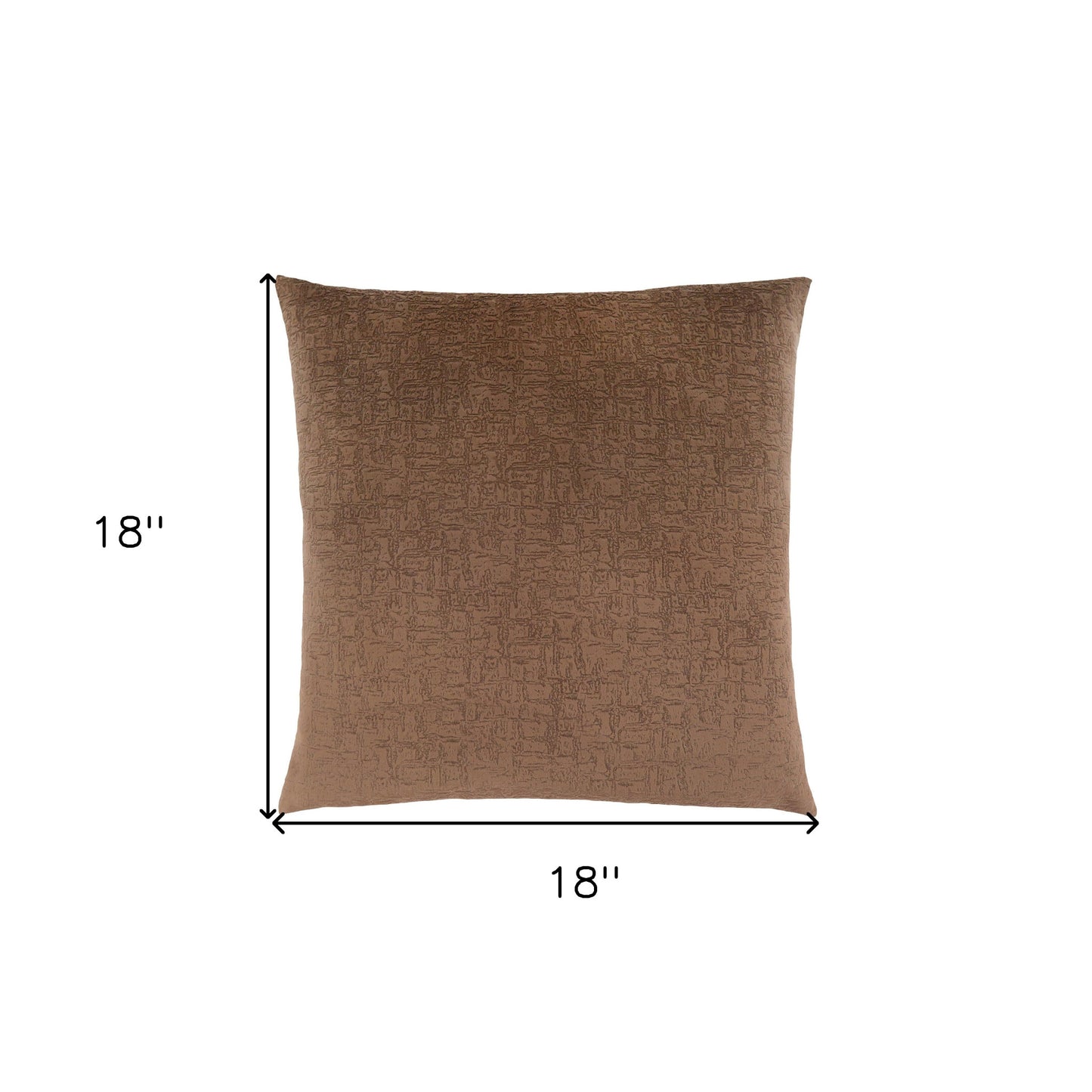 Set Of Two 18" X 18" Brown Velvet Polyester Mosaic Zippered Pillow