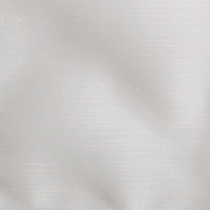 White textured fabric close-up with subtle weave and soft creases; versatile textile for apparel or home decor.