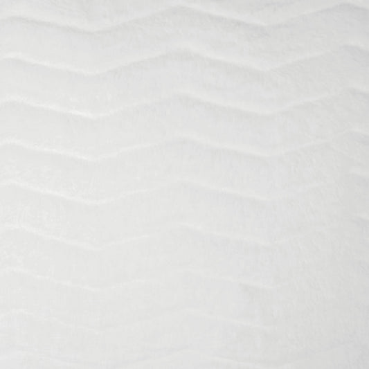 D.V. KAP HOME 3448-S-YARD Lush Chevron Fabric - Snow Solid, Chevron, Faux Fur  White   - Lush Chevron