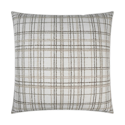 D.V. KAP HOME   24" x 24" Foothills Pillow - Ash Plaid - Check    - 3450-A-2424