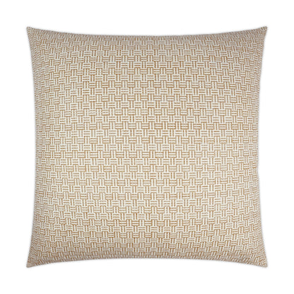 D.V. KAP HOME   24" x 24" Thatchwork Pillow - Natural Geometric, Global    - 3451-N-2424