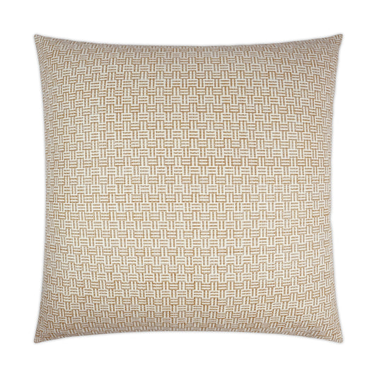 D.V. KAP HOME   24" x 24" Thatchwork Pillow - Natural Geometric, Global    - 3451-N-2424