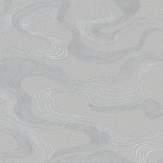 Galerie Wallcoverings Kumano Flow Galerie Wallcoverings  Silver Grey   - 34536
