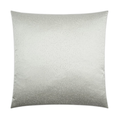 Square decorative throw pillow with a solid color and subtle metallic finish; soft fabric for sofa decor.