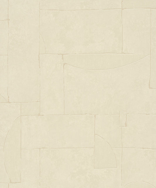 GALERIE WALLCOVERINGS TERRA Graphic Tile Brick Stone  Grey,White Irregular stone shapes mimics the effect of a stone wall.  - TR34604