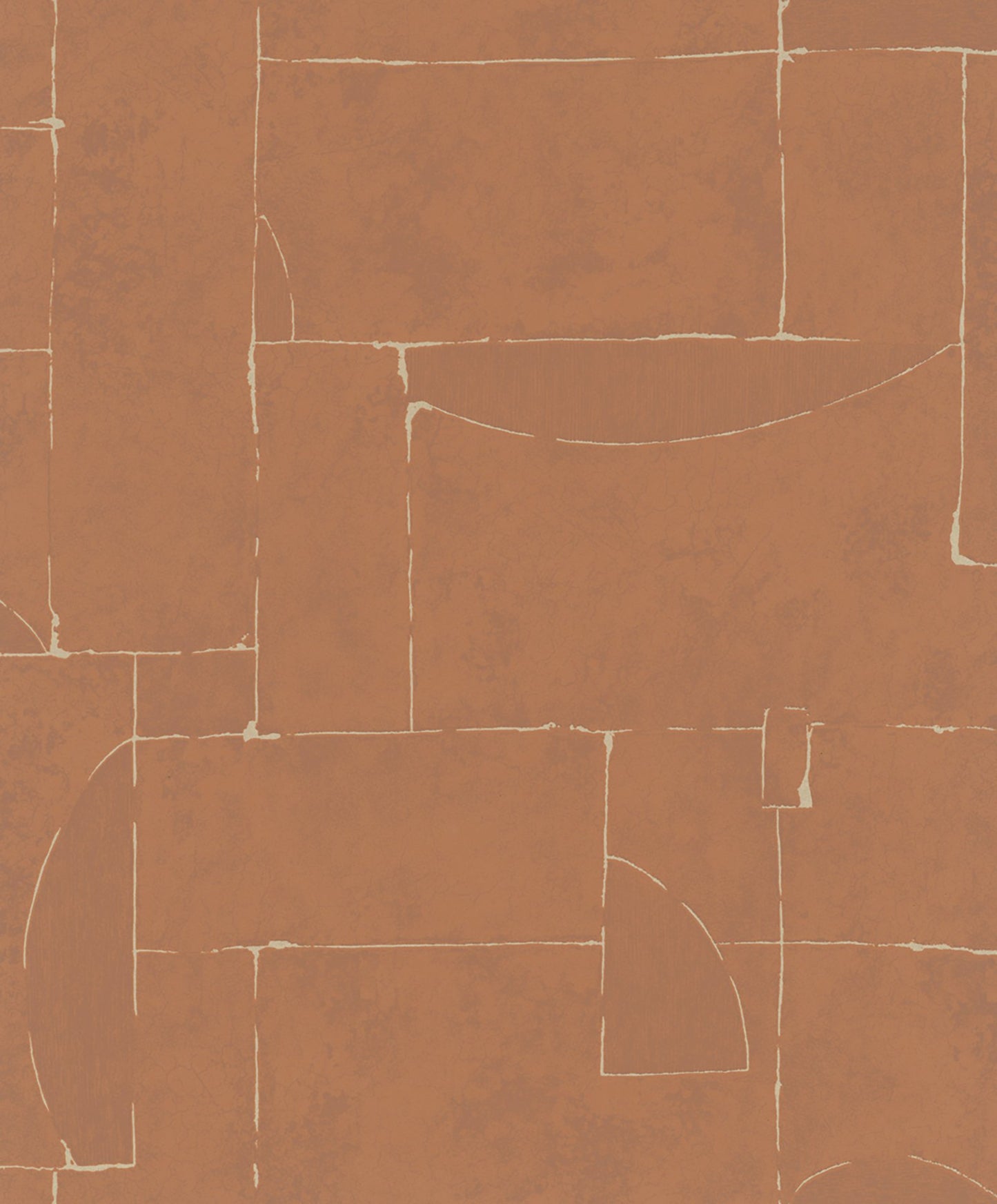 GALERIE WALLCOVERINGS TERRA Graphic Tile Brick Stone  Red,Orange Irregular stone shapes mimics the effect of a stone wall.  - TR34605