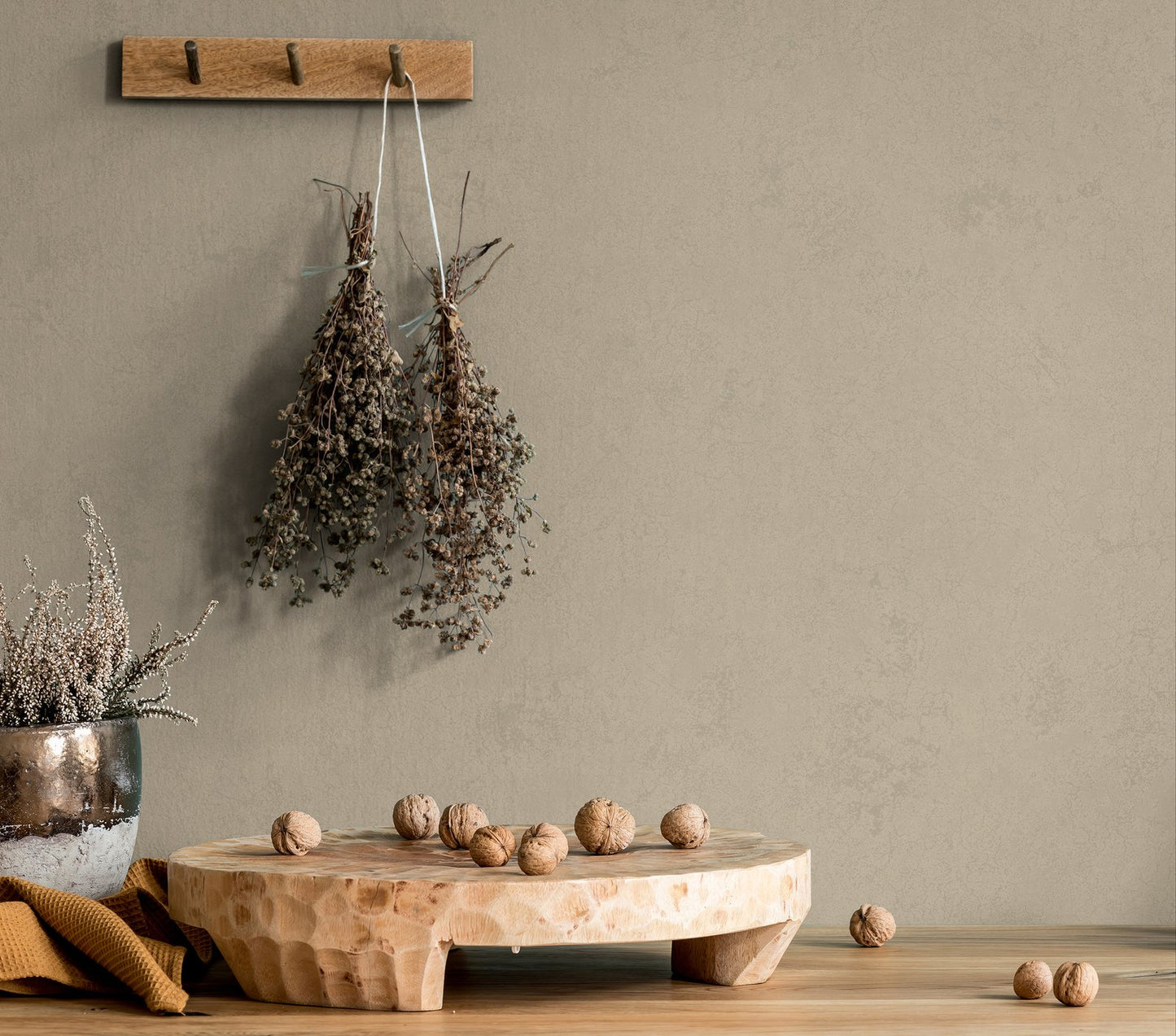 GALERIE WALLCOVERINGS TERRA Uni Plain Texture  Beige,Brown A subtle plaster effect showing lovely earthy textures.     - TR34606