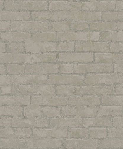 GALERIE WALLCOVERINGS TERRA Stone optics Tile Brick Stone  Grey A light and airy contemporary brick design.  - TR34613