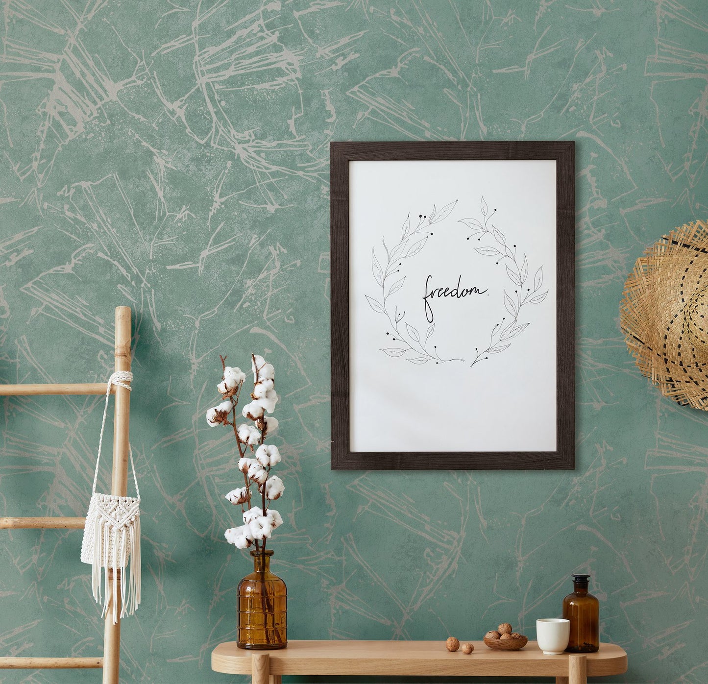 GALERIE WALLCOVERINGS TERRA Graphic Abstract  Green A contemporary interpretation of a rockface, bringing earthy elements to an interior scheme.   - TR34617