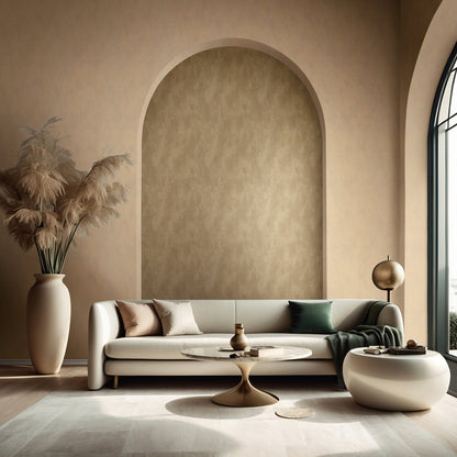 GALERIE WALLCOVERINGS TERRA Uni Plain Texture  Brown A subtle plaster effect showing lovely earthy textures.     - TR34626