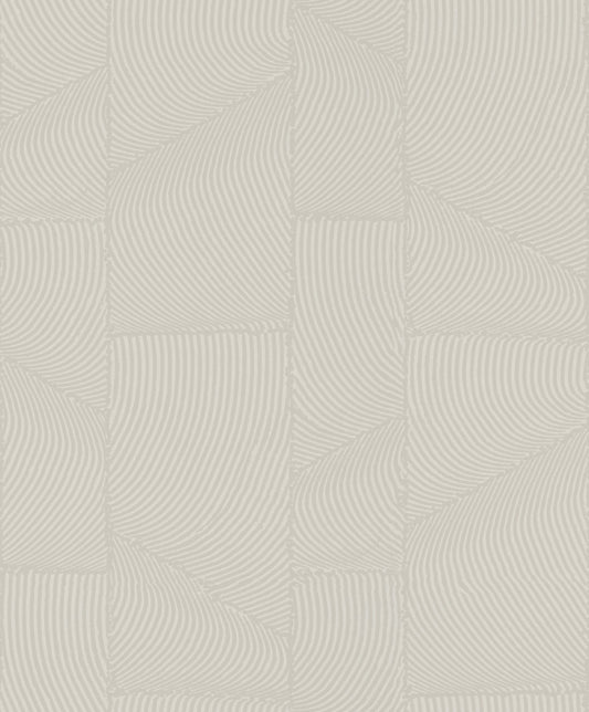 GALERIE WALLCOVERINGS TERRA Graphic Abstract  Grey A geometric design showing a pattern of fine, evenly spready curvy shapes.   - TR34642