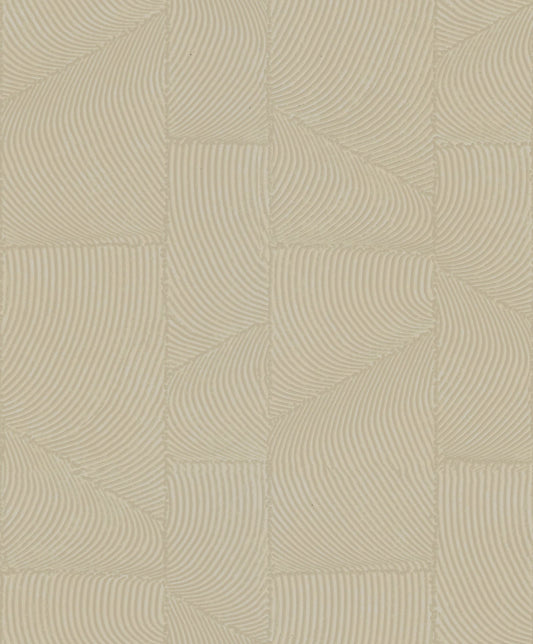 GALERIE WALLCOVERINGS TERRA Graphic Abstract  Brown A geometric design showing a pattern of fine, evenly spready curvy shapes.   - TR34643