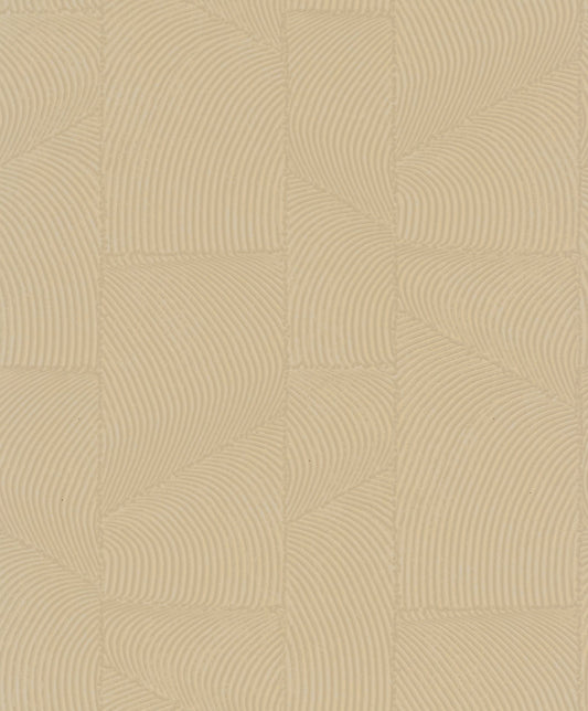 GALERIE WALLCOVERINGS TERRA Graphic Abstract  Beige A geometric design showing a pattern of fine, evenly spready curvy shapes.   - TR34644