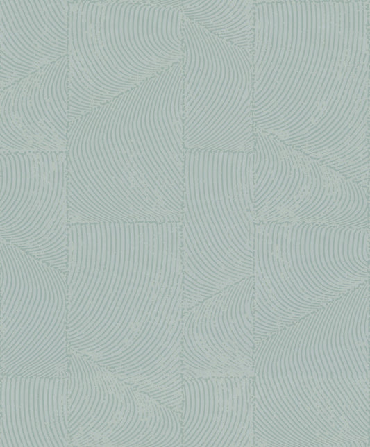 GALERIE WALLCOVERINGS TERRA Graphic Abstract  Green,Blue A geometric design showing a pattern of fine, evenly spready curvy shapes.   - TR34645