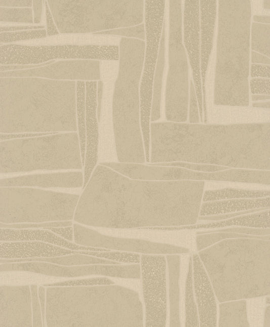 GALERIE WALLCOVERINGS TERRA Graphic Tile Brick Stone  Brown A lovely design showing the natural discrepancies found in rocks.  - TR34648