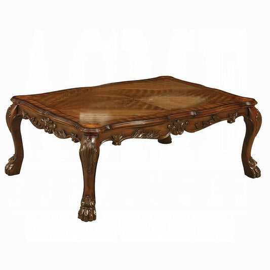 54" Brown Solid Wood Coffee Table