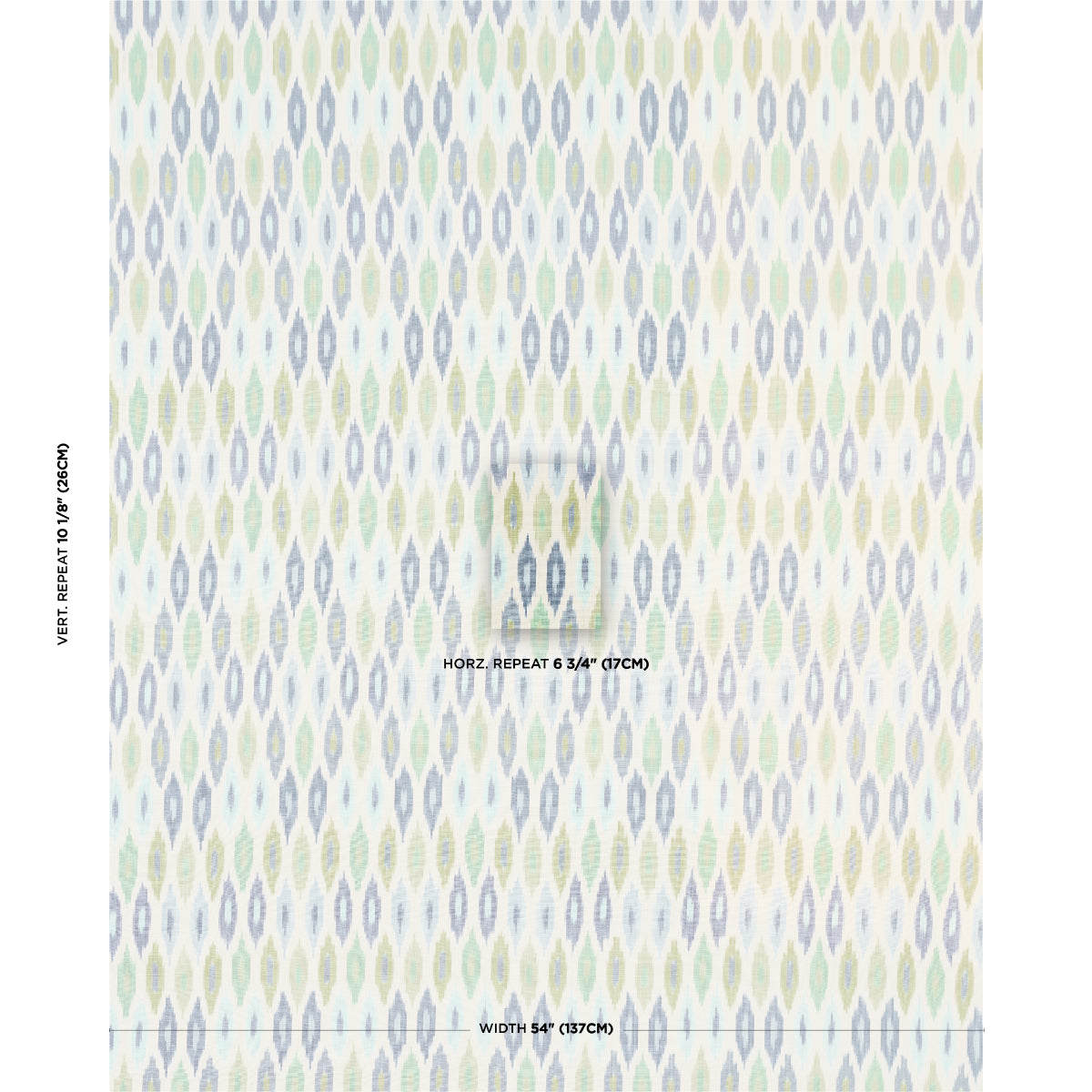 SCHUMACHER  ASHBURY SUNARA IKAT WOVEN WOVEN PEACOCK   - 3471002