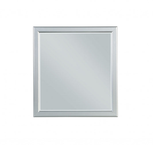 38" Silver Square Framed Accent Mirror