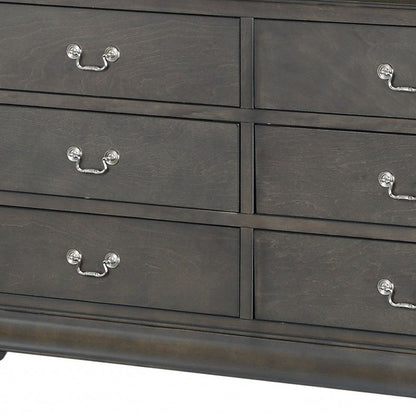 73" Off White Solid Wood Nine Drawer Double Dresser
