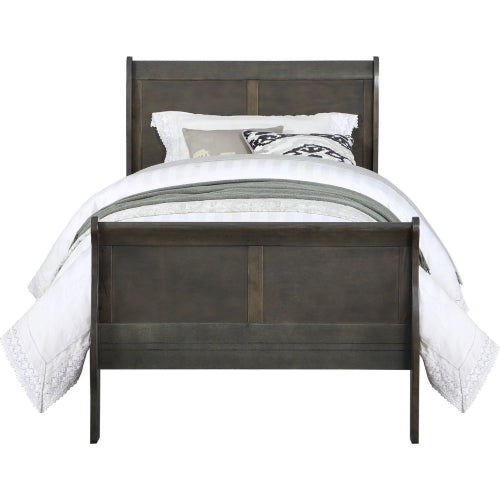 Dark Gray King Sleigh Bed