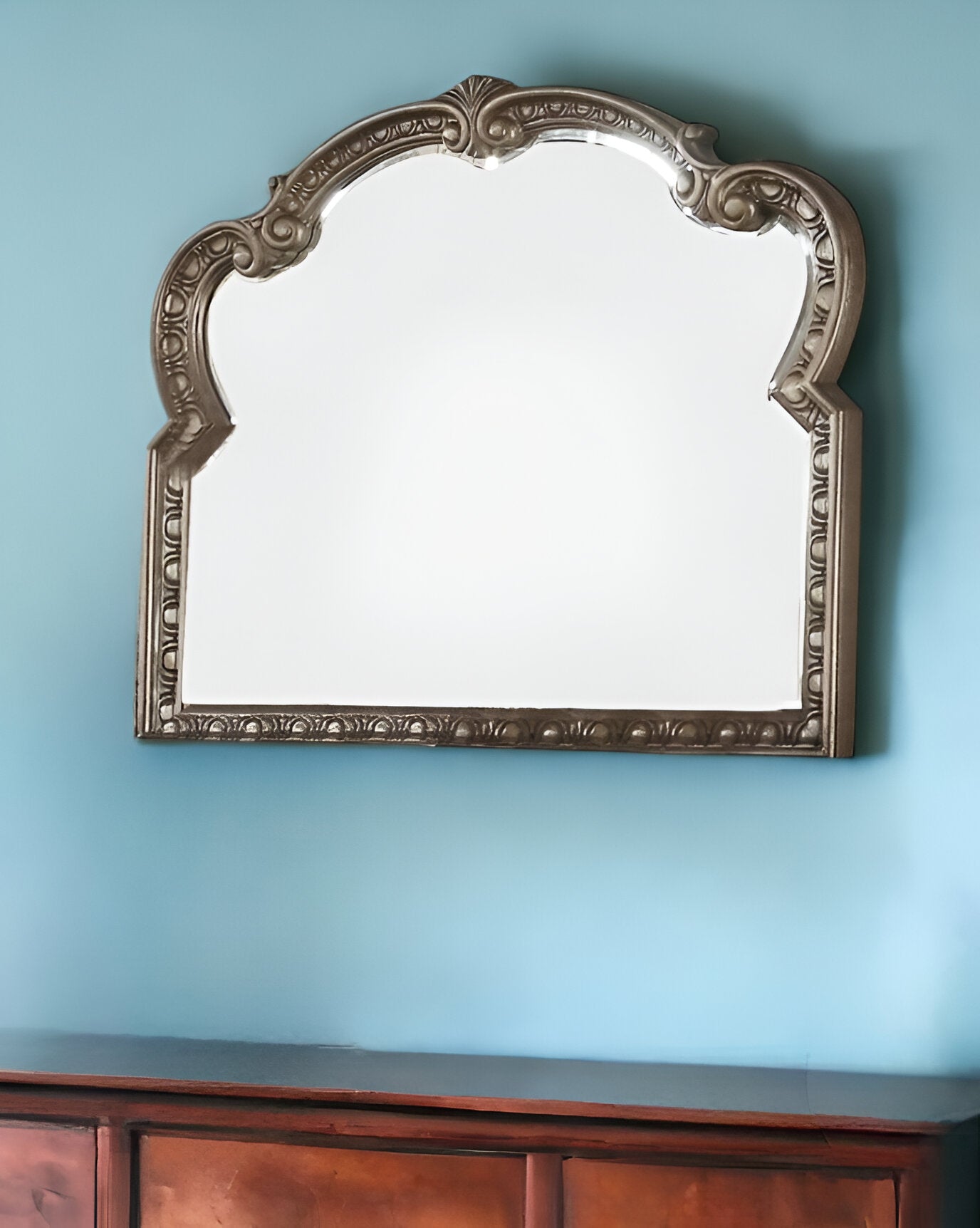 41" Champagne Irregular Framed Accent Mirror