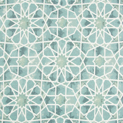 KRAVET DESIGN  GEOMETRIC BLUE,TURQUOISE,WHITE   - 34722.35.0