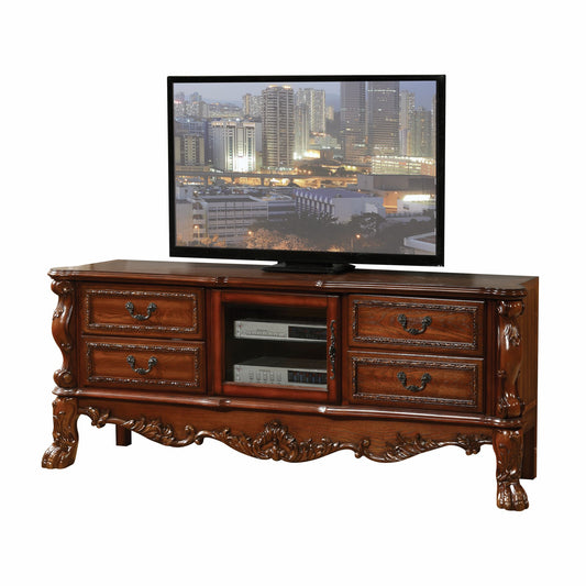 21" Platinum Solid Wood Cabinet Enclosed Storage TV Stand
