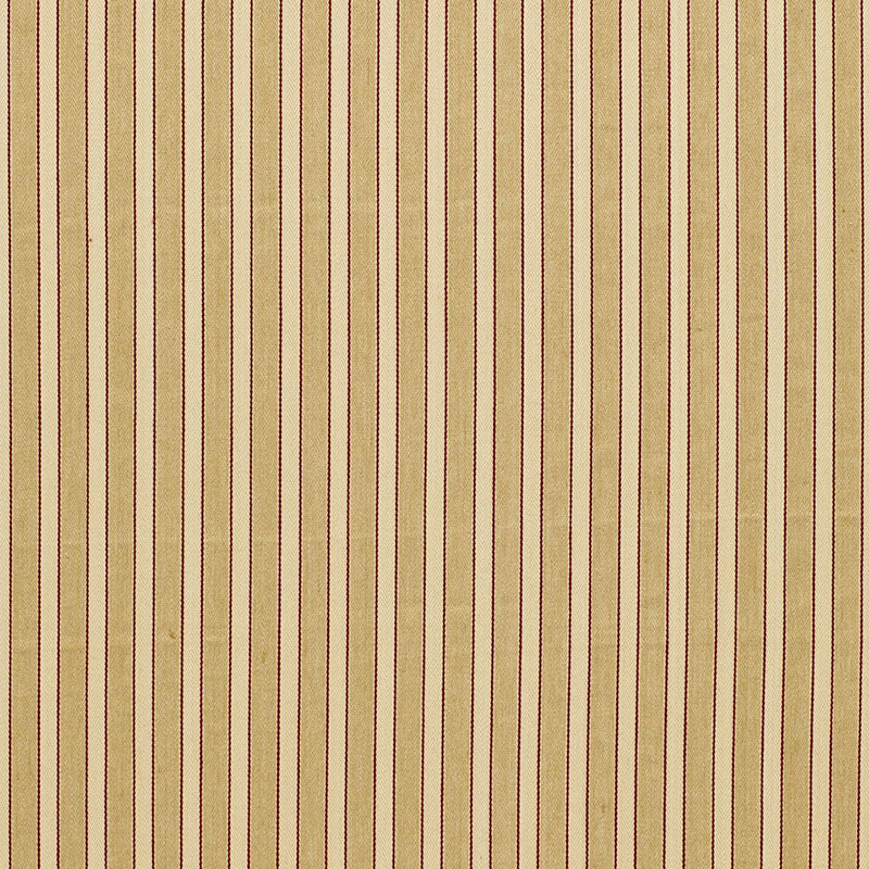 SCHUMACHER  SEA ISLAND STRIPE ANTIQUE TICKING STRIPE PATTERN WOVENS PATTERN WOVENS SANDALWOOD   - 3475001