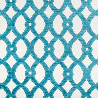 KRAVET CONTRACT  LATTICE/SCROLLWORK WHITE,LIGHT BLUE,   - 34759.15.0