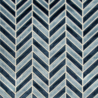 KRAVET COUTURE VELVET HERRINGBONE/TWEED BLUE,INDIGO,WHITE   - 34779.5.0